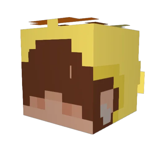 Dab0MasterX Minecraft avatar head, 3D render