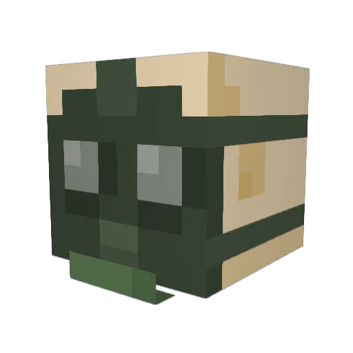 Dab0l Minecraft avatar head, 3D render