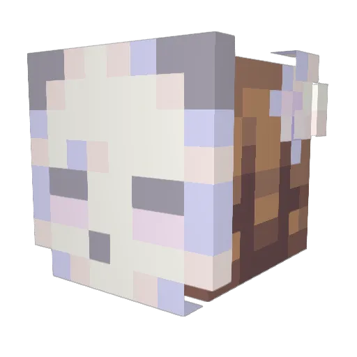 DabWood Minecraft avatar head, 3D render