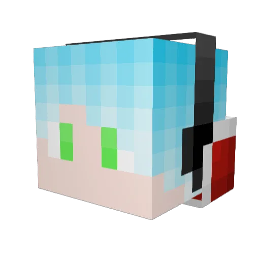DabbingPenguins Minecraft avatar head, 3D render