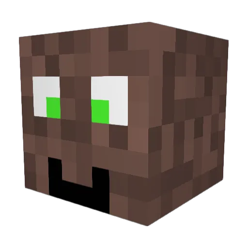 Dabbington Minecraft avatar head, 3D render