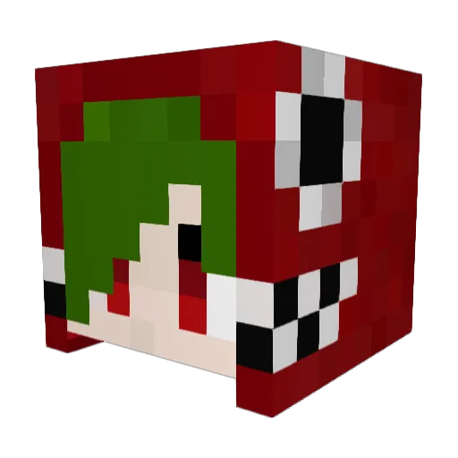 DabbleCat Minecraft avatar head, 3D render
