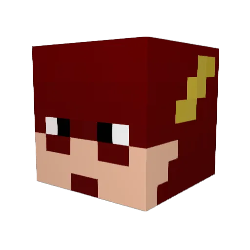 Dabbsters Minecraft avatar head, 3D render