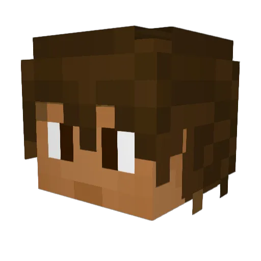 Dabbydeebs Minecraft avatar head, 3D render