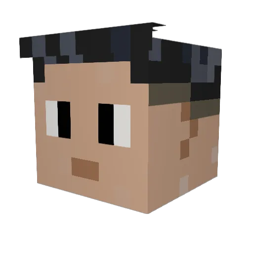 DabcitoJ Minecraft avatar head, 3D render