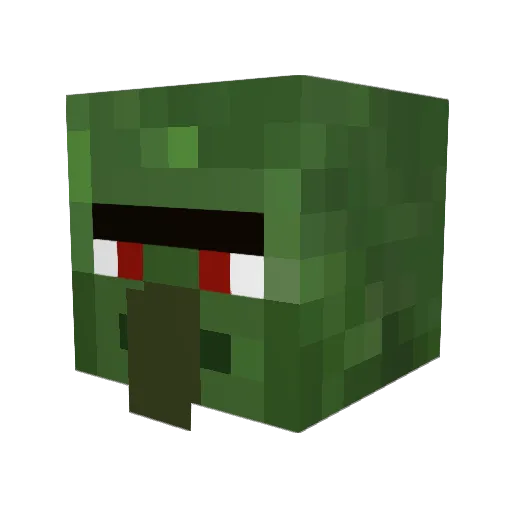 Dabebop Minecraft avatar head, 3D render