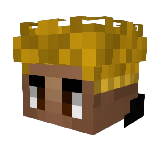 DabekO2 Minecraft avatar head, 3D render