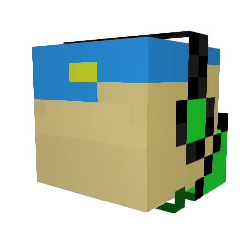 Daberella Minecraft avatar head, 3D render