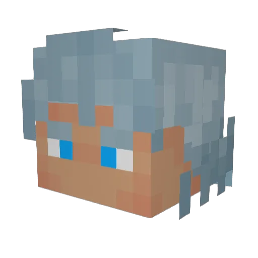 Dabetos Minecraft avatar head, 3D render
