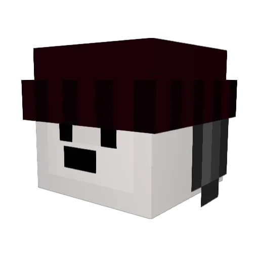 Dabfv Minecraft avatar head, 3D render