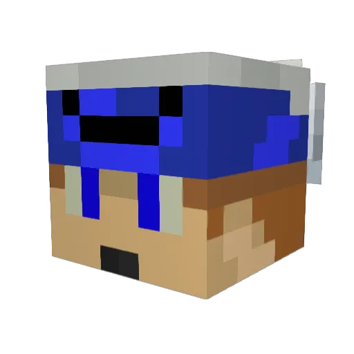 Dabios Minecraft avatar head, 3D render