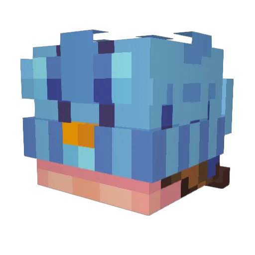 Dabize Minecraft avatar head, 3D render
