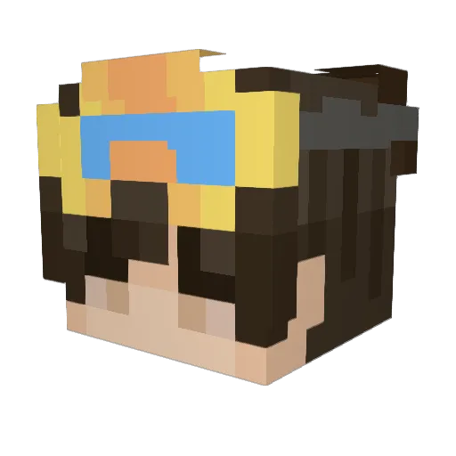 Dabking9772 Minecraft avatar head, 3D render