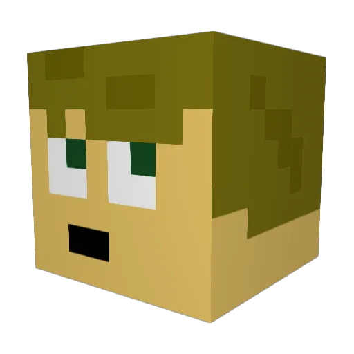 Daboieli_ Minecraft avatar head, 3D render