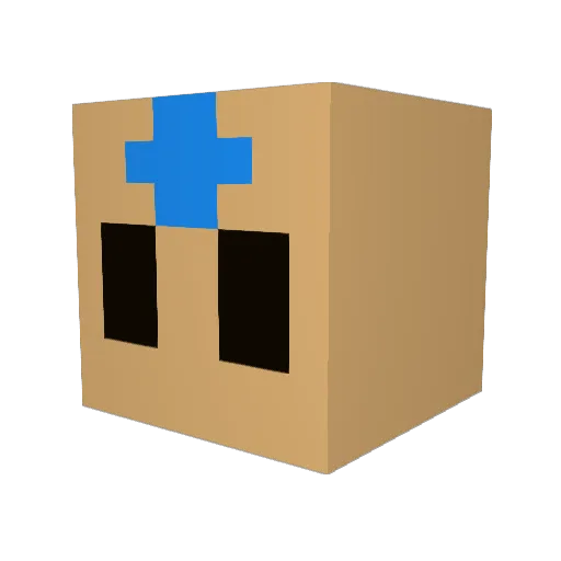 Dabonson Minecraft avatar head, 3D render