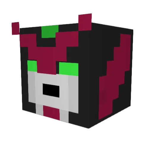 Dabootytoucher Minecraft avatar head, 3D render