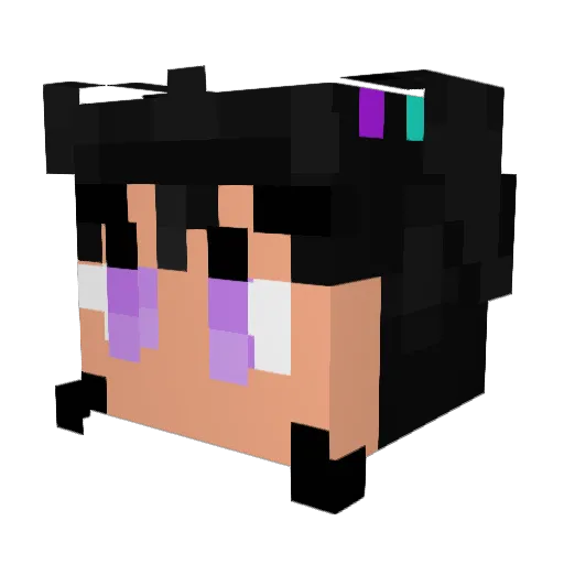 Dabot001_ Minecraft avatar head, 3D render