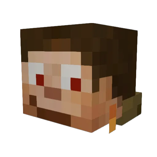 Dabruhgeorge Minecraft avatar head, 3D render