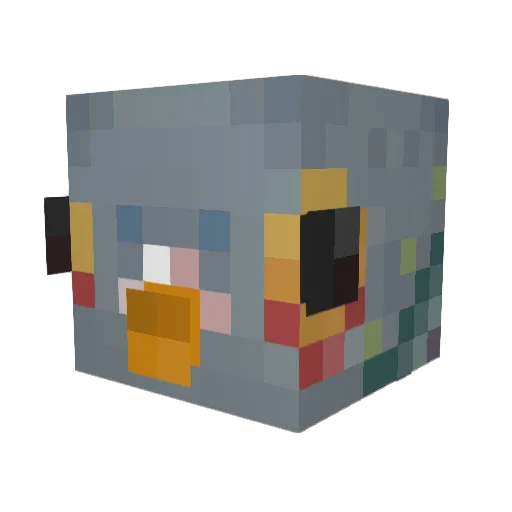 DabsterPapster Minecraft avatar head, 3D render