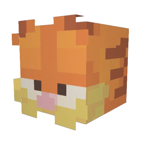 Dabuda03 Minecraft avatar head, 3D render