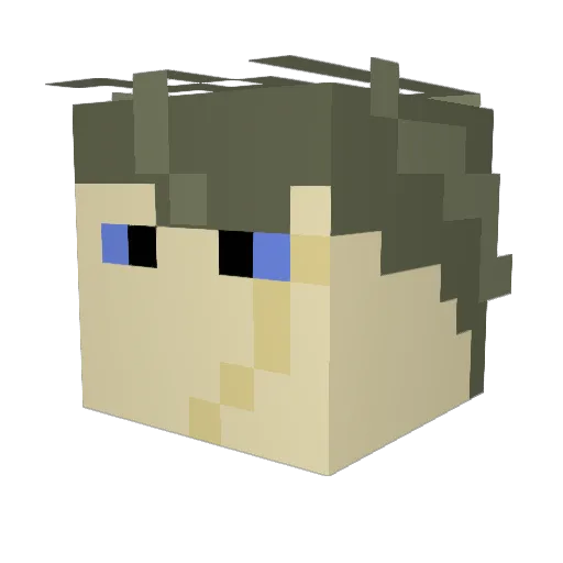 Dabuilder2016 Minecraft avatar head, 3D render