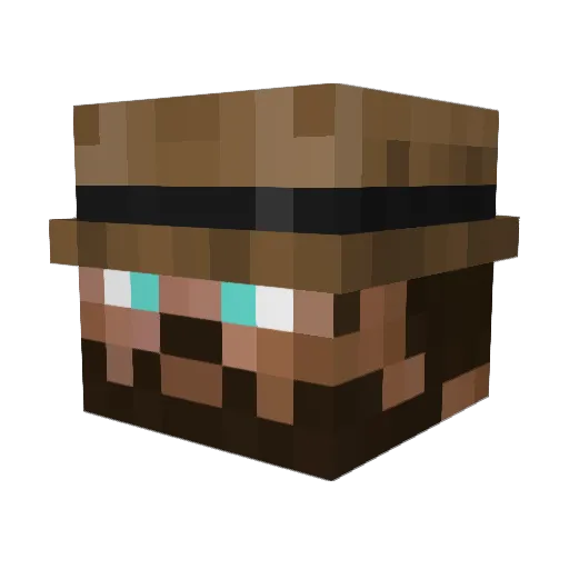 Daburack Minecraft avatar head, 3D render