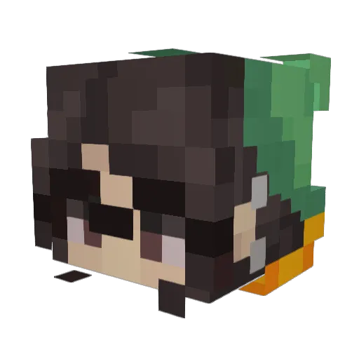 Dabutti Minecraft avatar head, 3D render