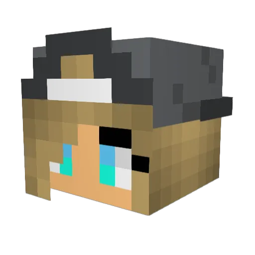 Dabuzzi Minecraft avatar head, 3D render