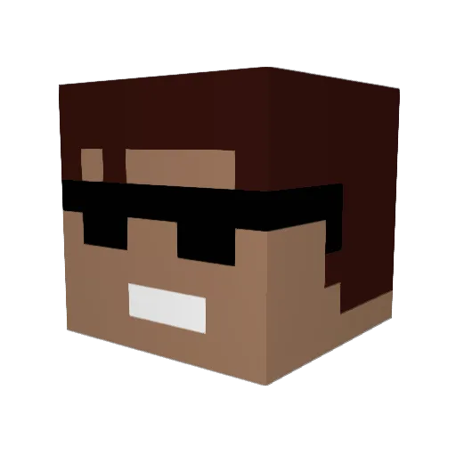 Dachfenster1 Minecraft avatar head, 3D render
