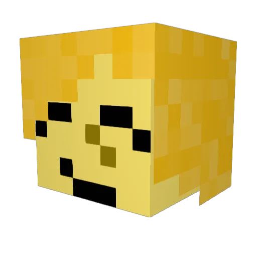 DachiBachi Minecraft avatar head, 3D render