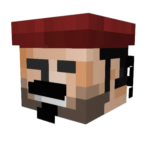 Dachref Minecraft avatar head, 3D render