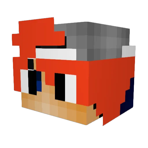 DachyD24_M2Kus Minecraft avatar head, 3D render