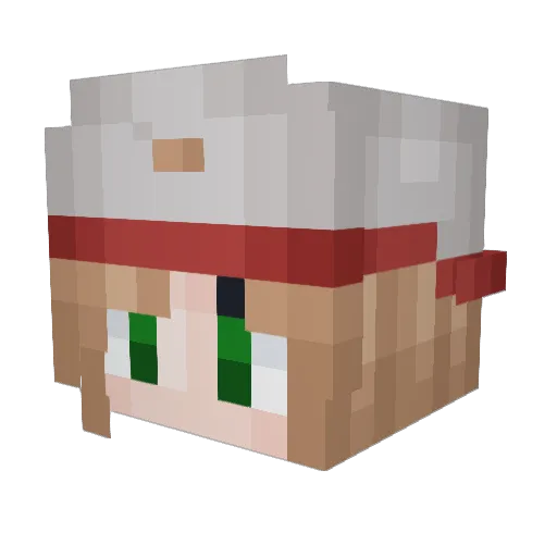 Dacinator Minecraft avatar head, 3D render