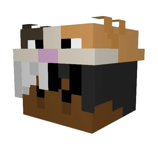 Daciva Minecraft avatar head, 3D render
