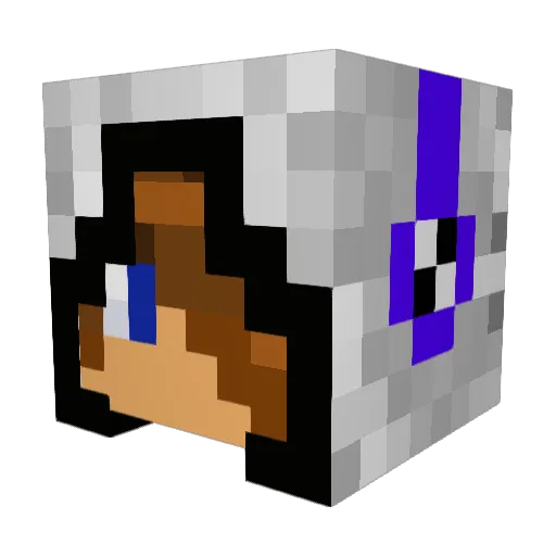 Dack007 Minecraft avatar head, 3D render