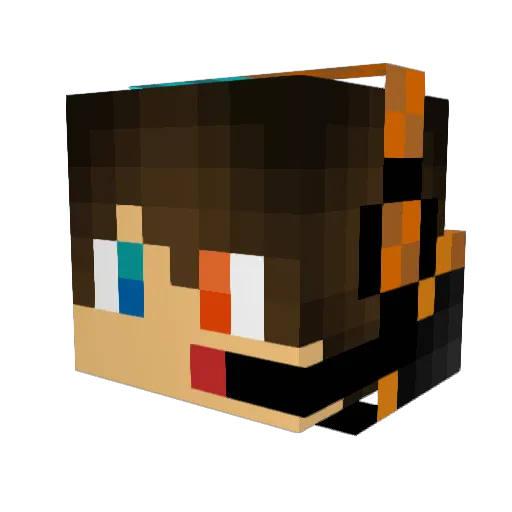 Dacle6 Minecraft avatar head, 3D render