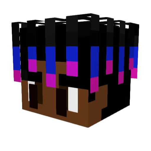 Dacobyman Minecraft avatar head, 3D render