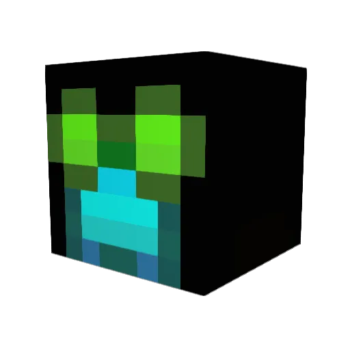 Dacoder Minecraft avatar head, 3D render