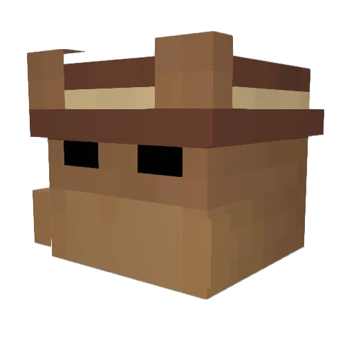 Dactonic Minecraft avatar head, 3D render