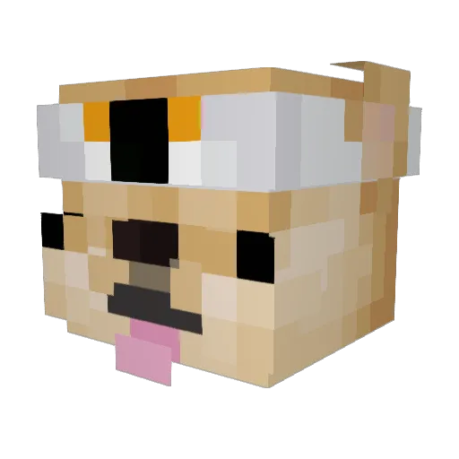DactylicAttic28 Minecraft avatar head, 3D render