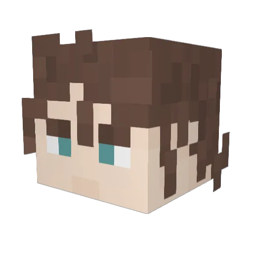 Dactylifera Minecraft avatar head, 3D render