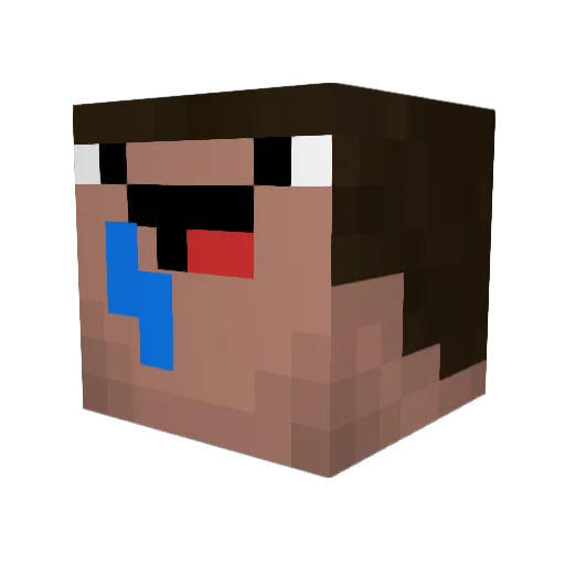 DadIsSquare Minecraft avatar head, 3D render