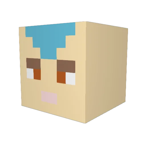 DadJohnson Minecraft avatar head, 3D render