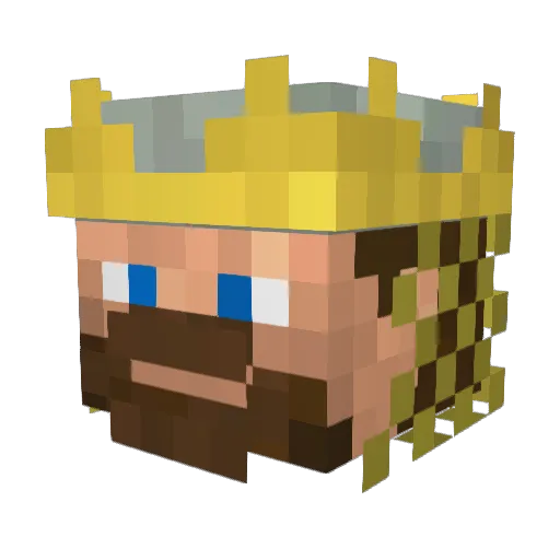 DadLars Minecraft avatar head, 3D render