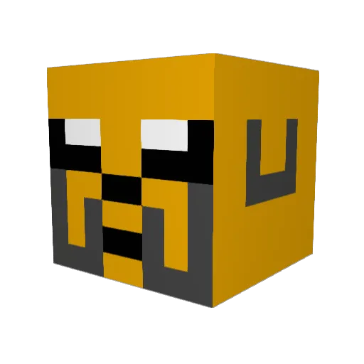 DadRose Minecraft avatar head, 3D render