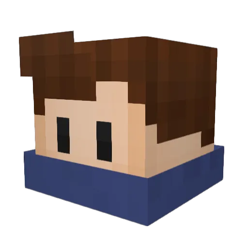 DadSaysImALowBob Minecraft avatar head, 3D render