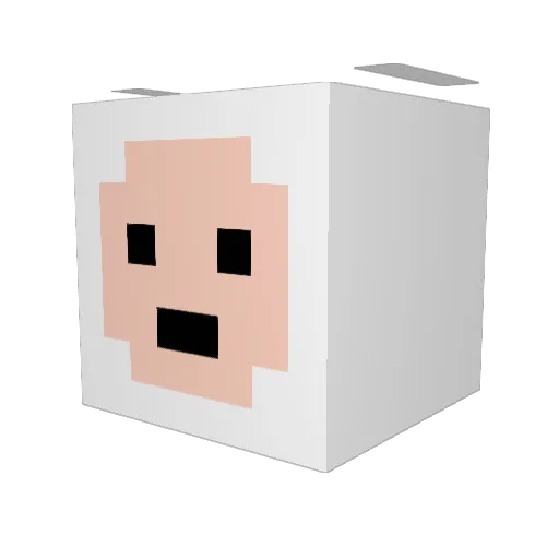 DadSlammer Minecraft avatar head, 3D render