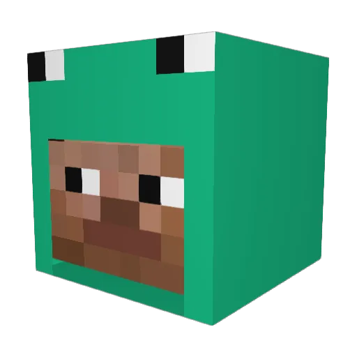 DadUr Minecraft avatar head, 3D render