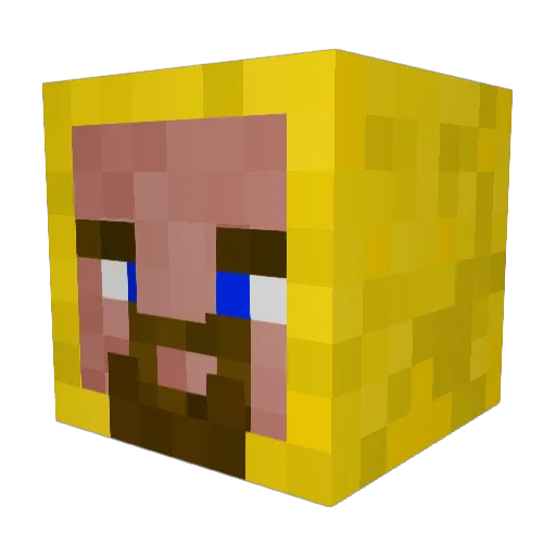 Dad_3X Minecraft avatar head, 3D render