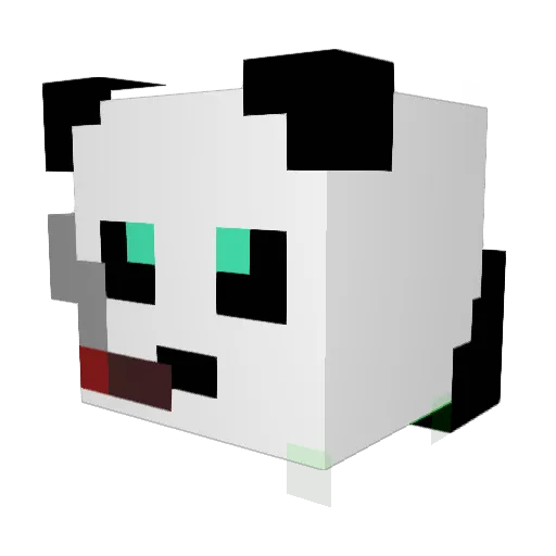 Dad_Gong Minecraft avatar head, 3D render